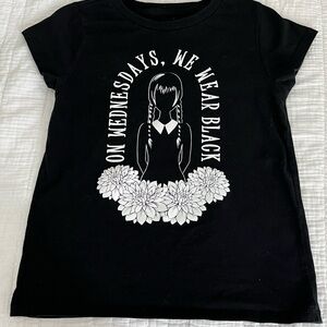 Black Short Sleeve Graphic Tee with Bold Design